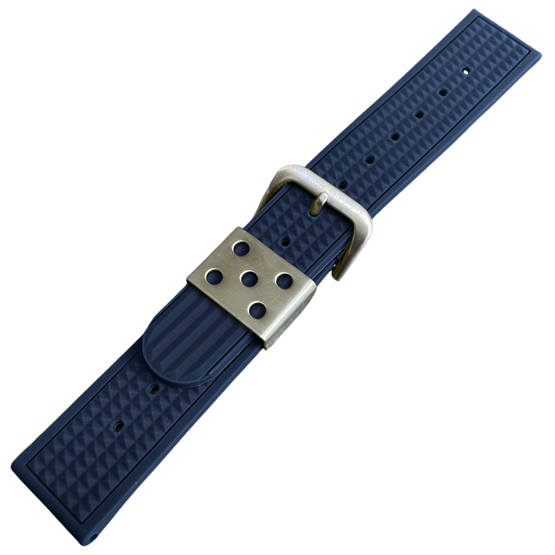 Waffle Strap Rubber Watch Strap Blue