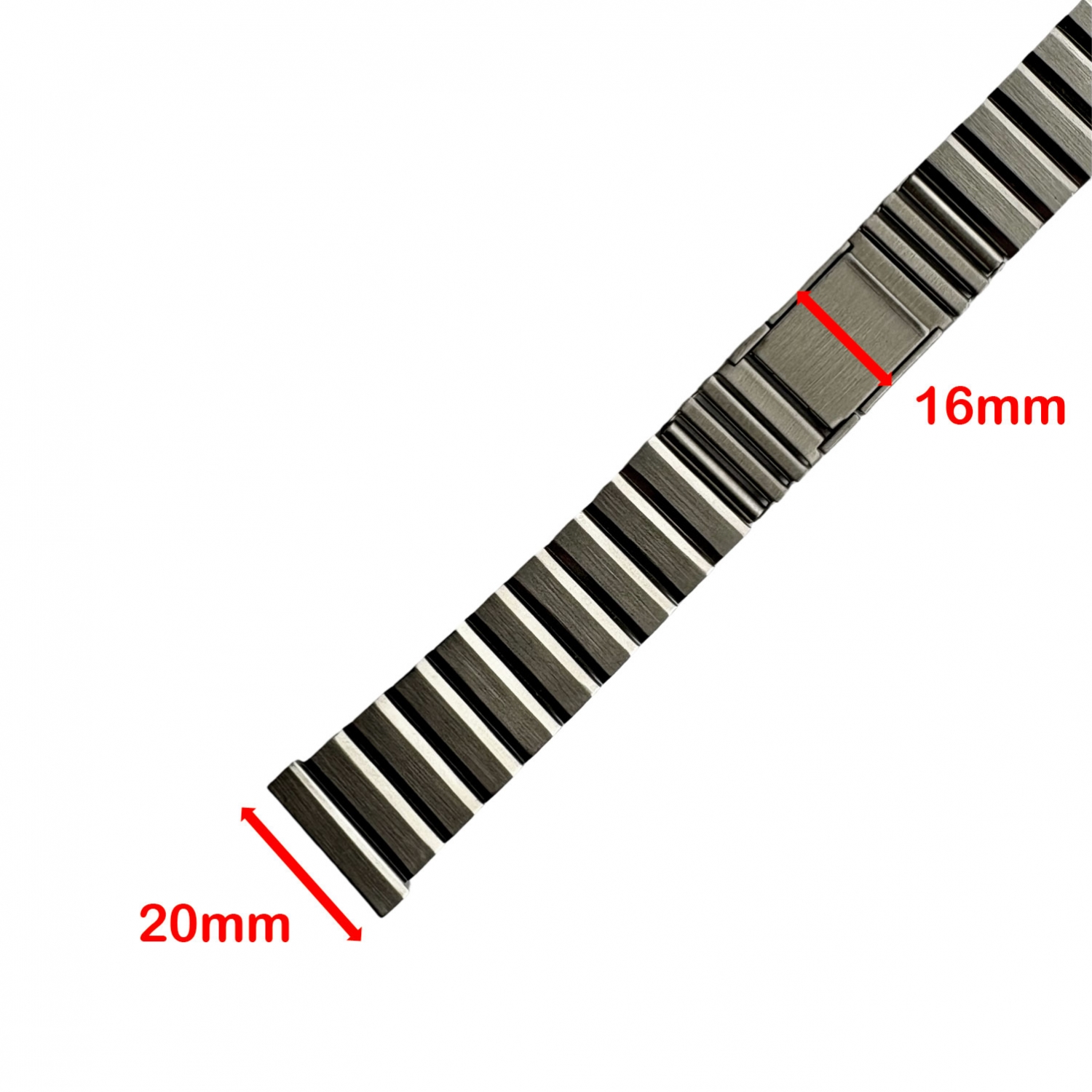 Pfistra Steel Watch Bracelet 8618/4 - Vintage NOS 70's - 20/16mm