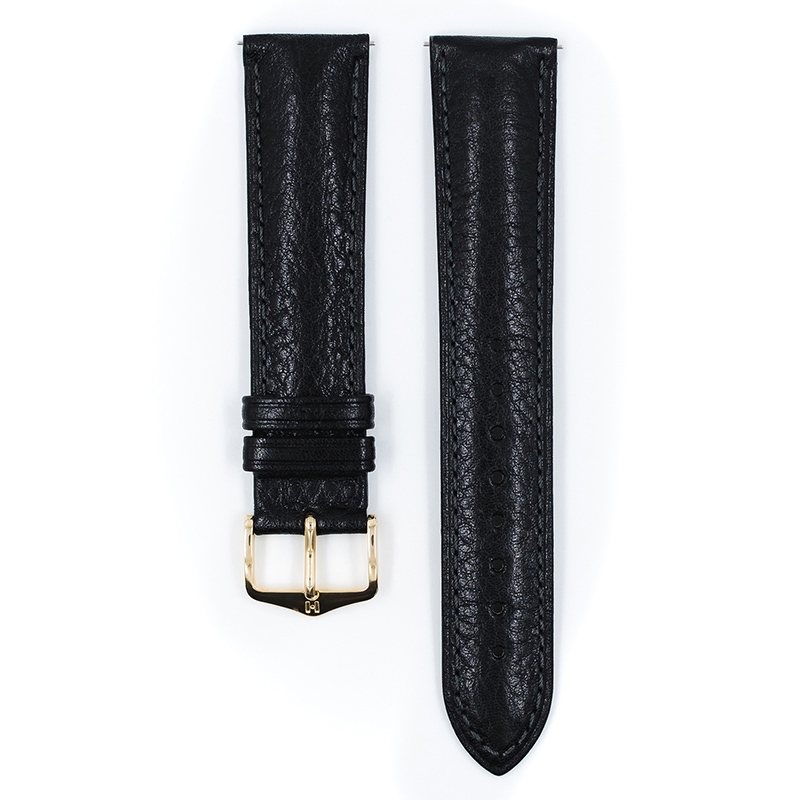 Hirsch Camelgrain Watch Band Pro Skin Allergy Free Black