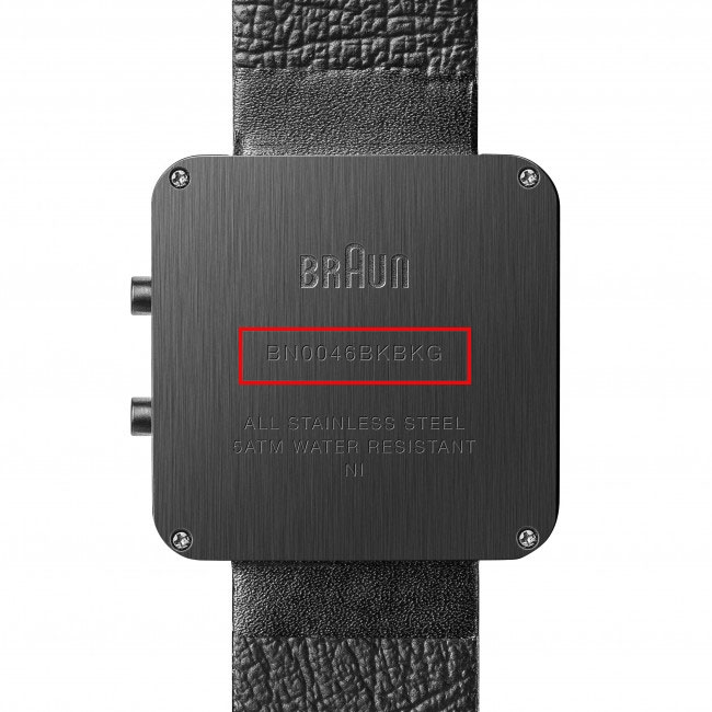 Braun BN0046BKBKL Watch Strap Black Leather