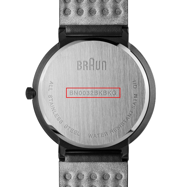 Braun BN0032BKBKG Watch Strap Black Leather
