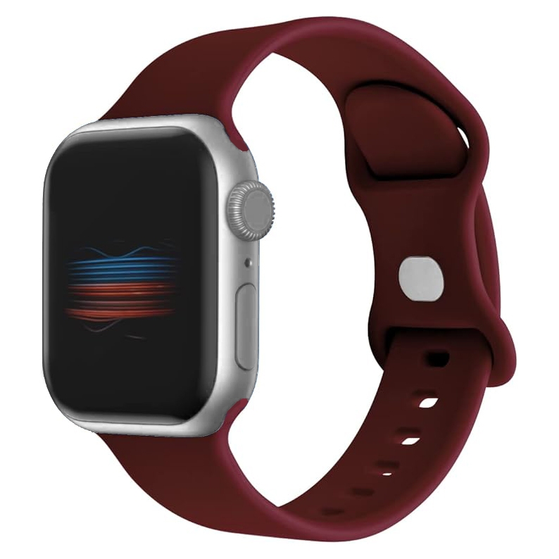 Apple Watch Strap Silicone Rubber Dark Red