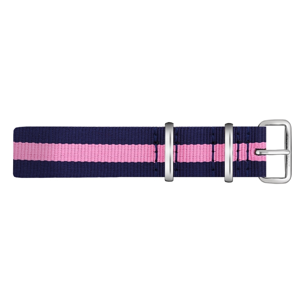 Paul Hewitt NATO Watch Strap Navyblue Pink with Steel Buckle 20mm