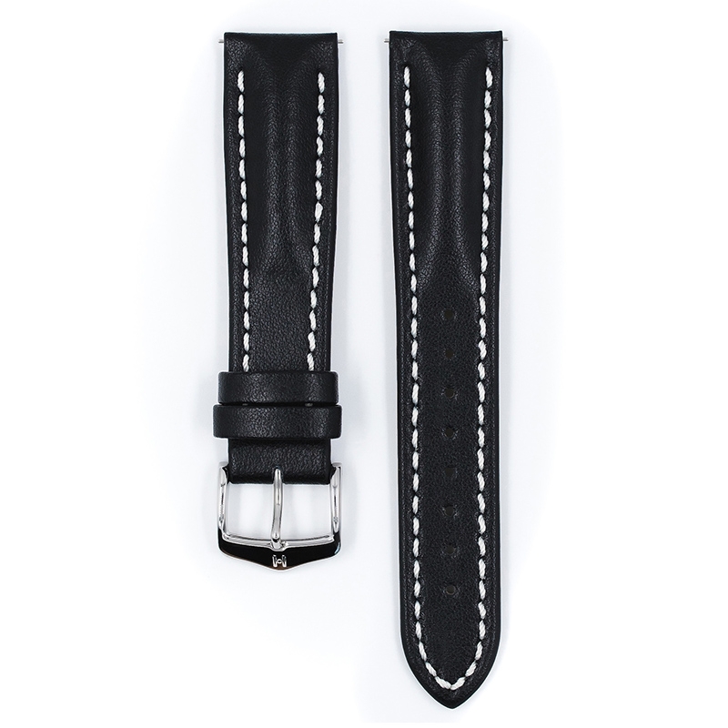 Hirsch Heavy Calf Water-Resistant Watch Band Black