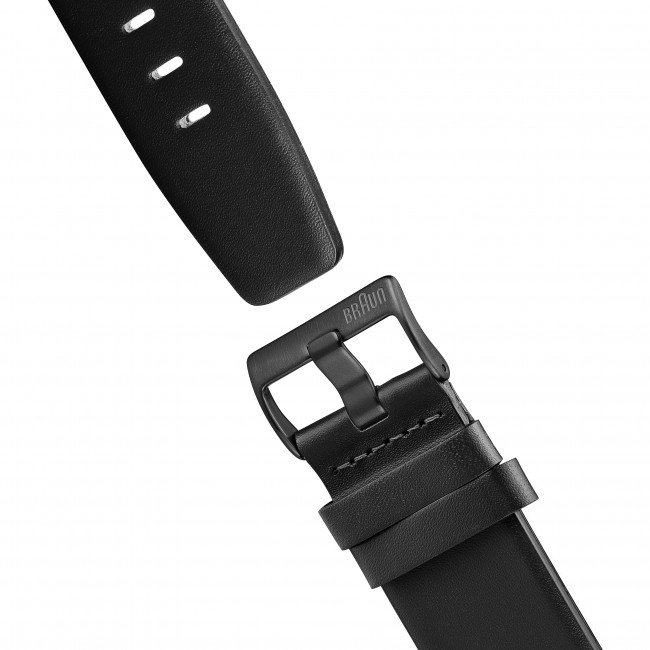 Braun BN0032BKBKG Watch Strap Black Leather