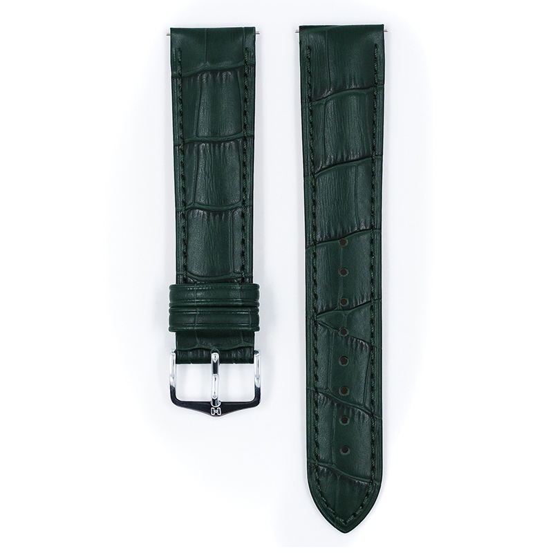 Hirsch Duke Watch Strap Alligatorgrain Green