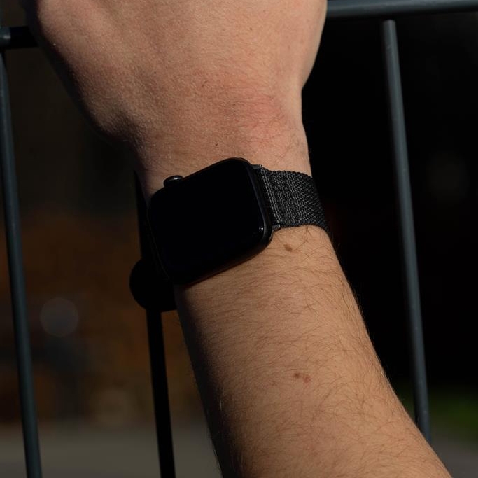 Apple Watch Two Piece NATO Nylon Watch Strap Black